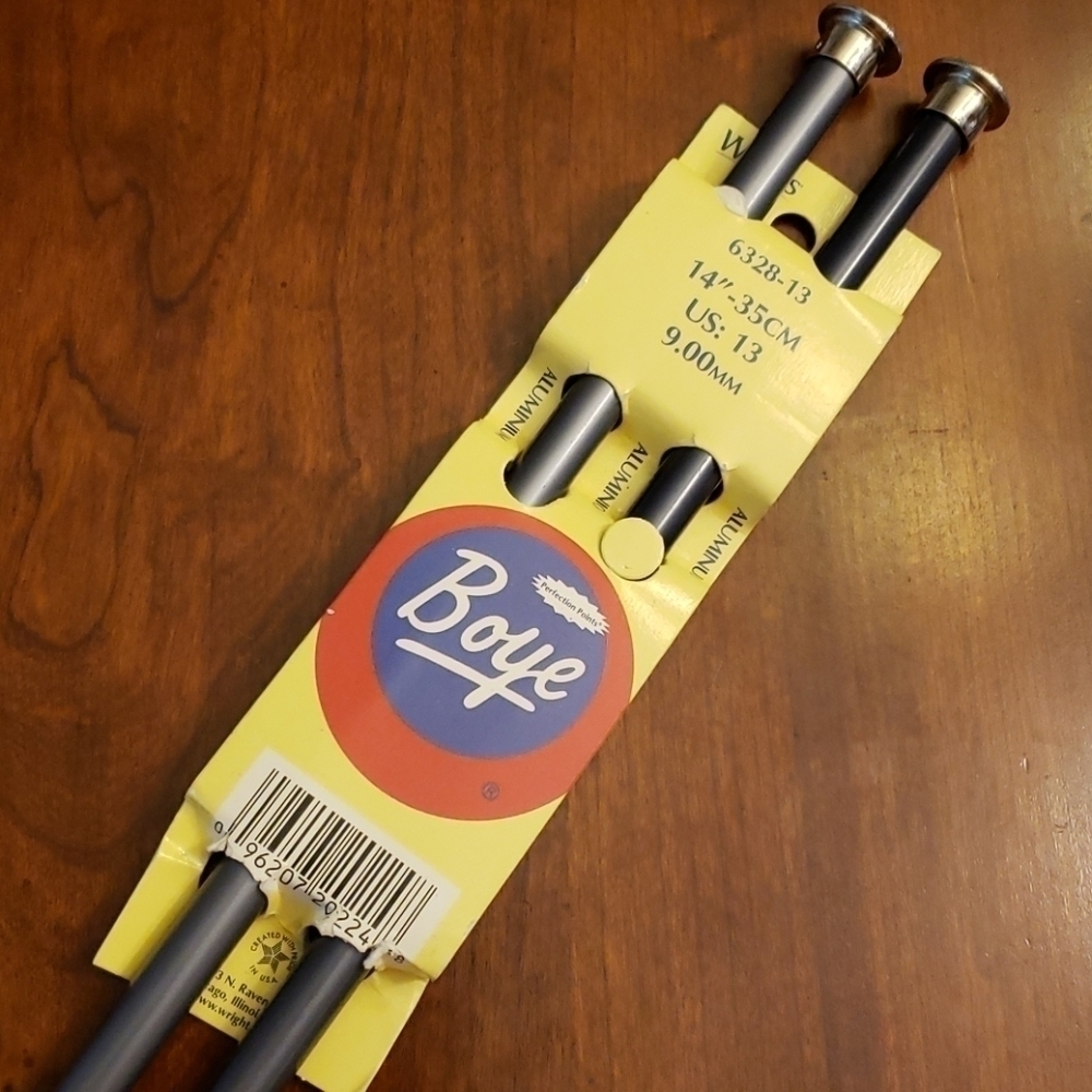 Boye Knitting Needles Aluminum Original Pkg US 13